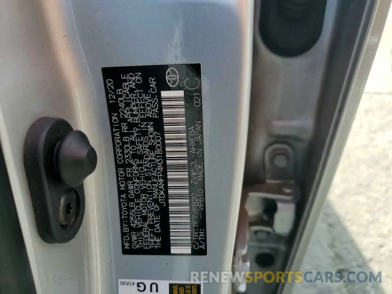 12 Photograph of a damaged car JTDKAMFP4M3180007 TOYOTA PRIUS 2021