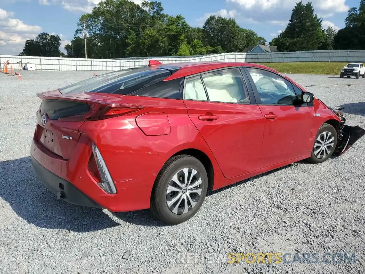 3 Photograph of a damaged car JTDKAMFP4M3185367 TOYOTA PRIUS 2021