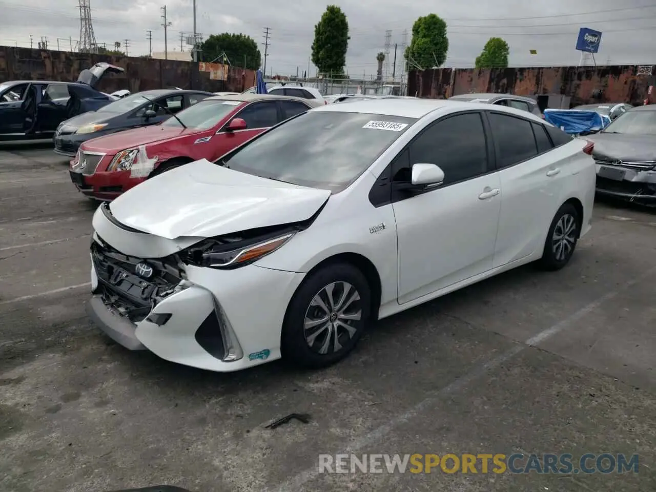 1 Photograph of a damaged car JTDKAMFP4M3192707 TOYOTA PRIUS 2021