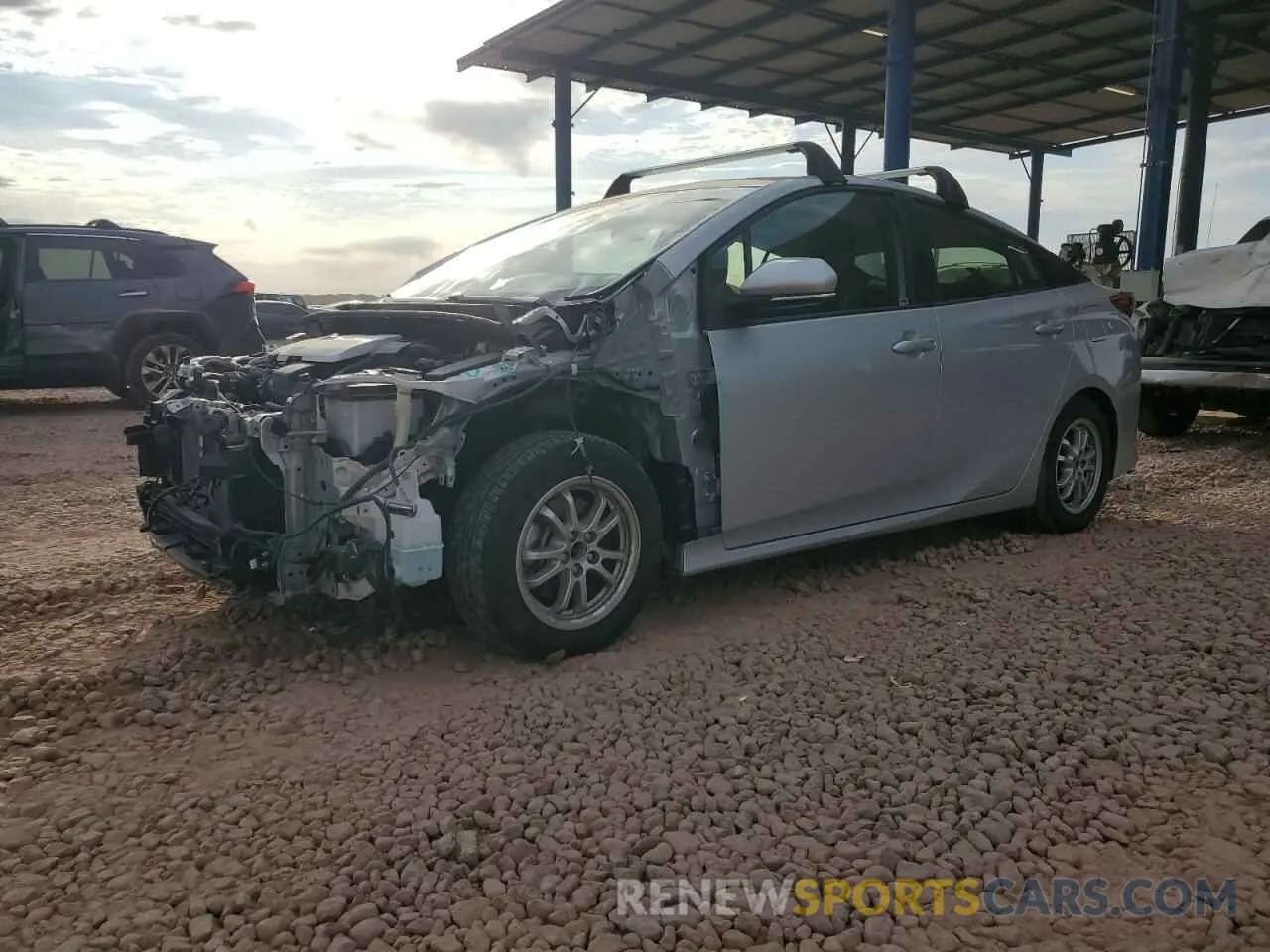 1 Photograph of a damaged car JTDKAMFP5M3164768 TOYOTA PRIUS 2021