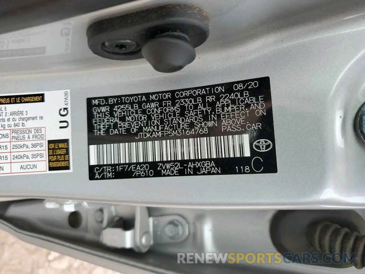 12 Photograph of a damaged car JTDKAMFP5M3164768 TOYOTA PRIUS 2021
