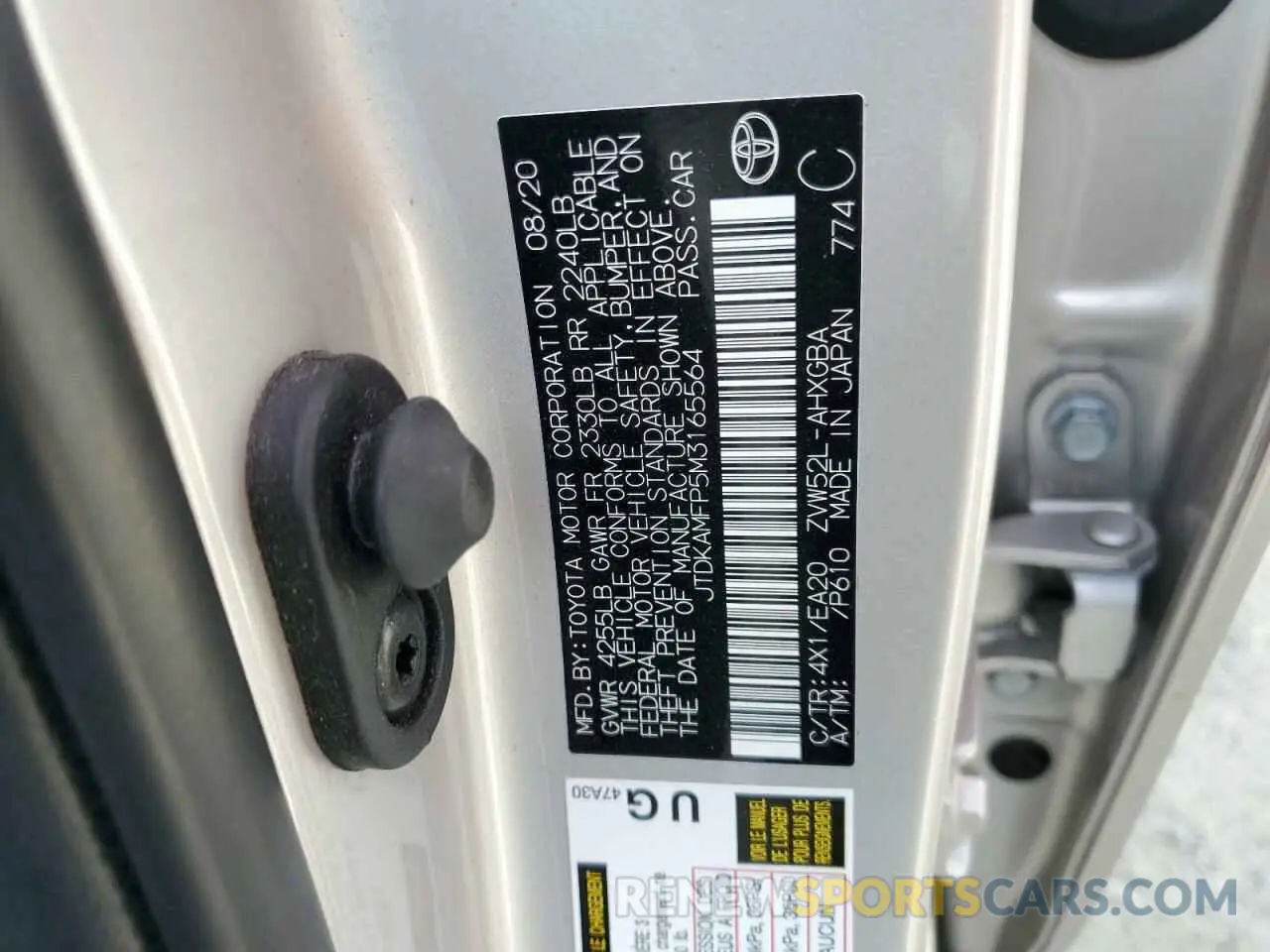 12 Photograph of a damaged car JTDKAMFP5M3165564 TOYOTA PRIUS 2021