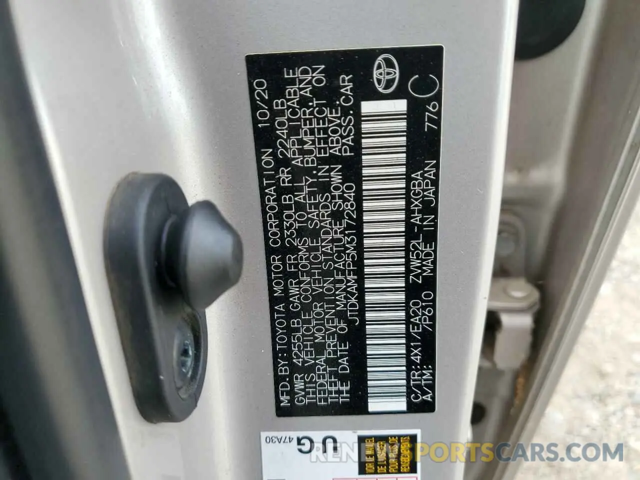 12 Photograph of a damaged car JTDKAMFP5M3172840 TOYOTA PRIUS 2021