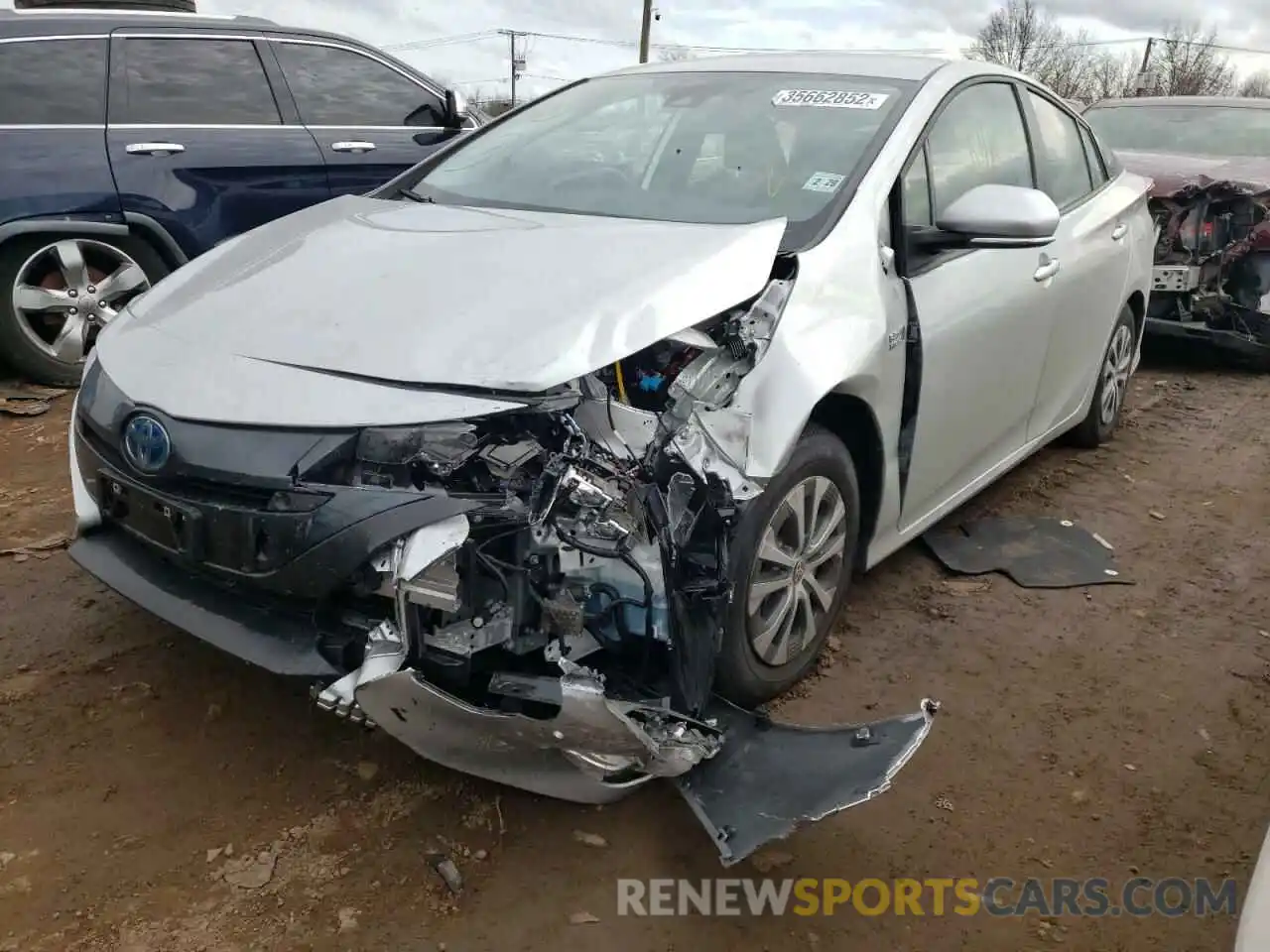 2 Photograph of a damaged car JTDKAMFP5M3175916 TOYOTA PRIUS 2021