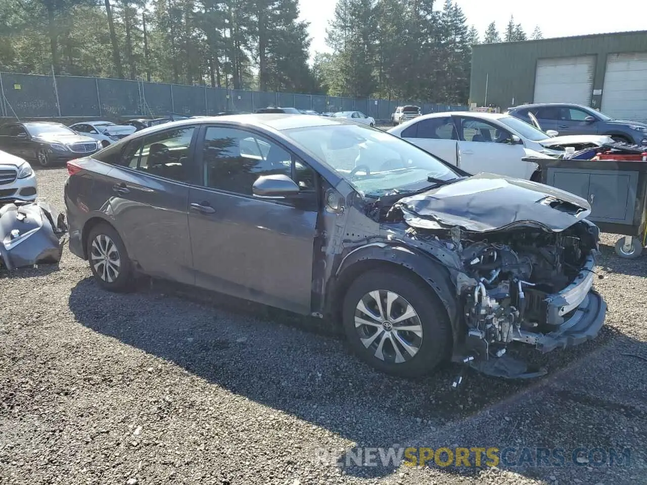 4 Photograph of a damaged car JTDKAMFP7M3185847 TOYOTA PRIUS 2021