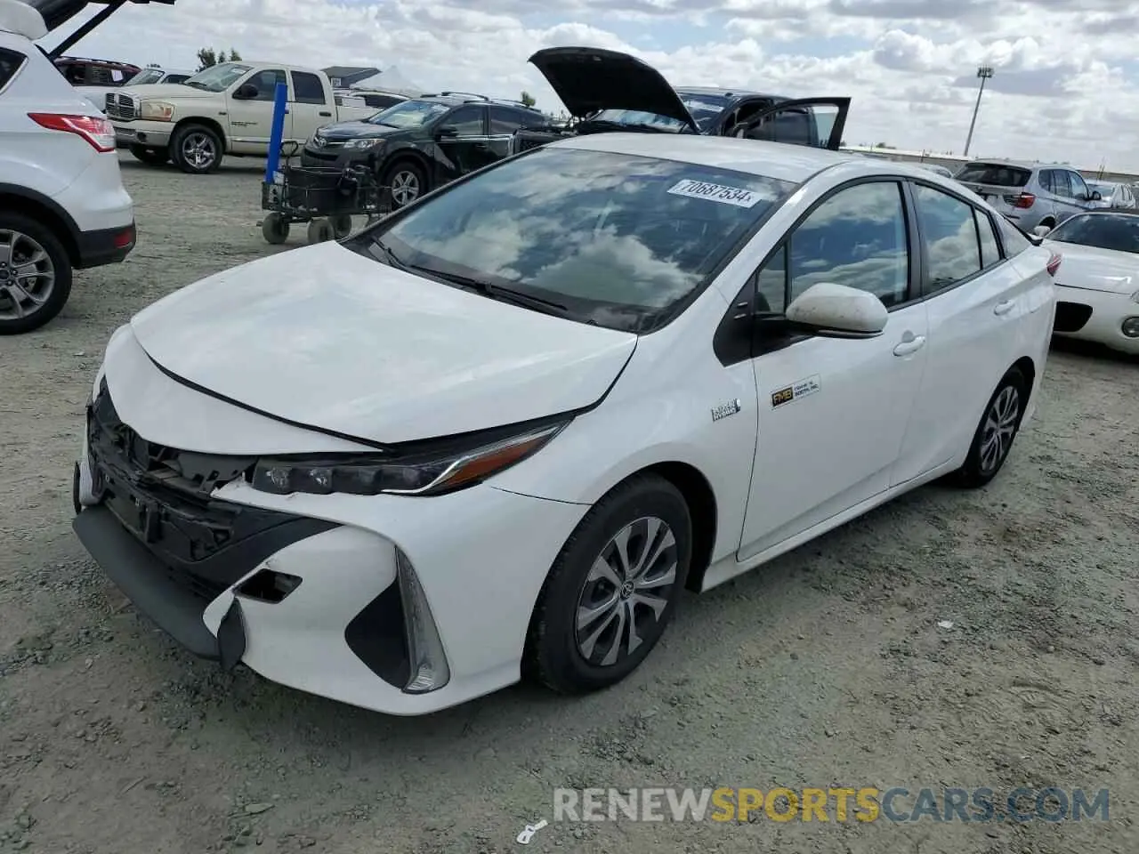 1 Photograph of a damaged car JTDKAMFP8M3193777 TOYOTA PRIUS 2021