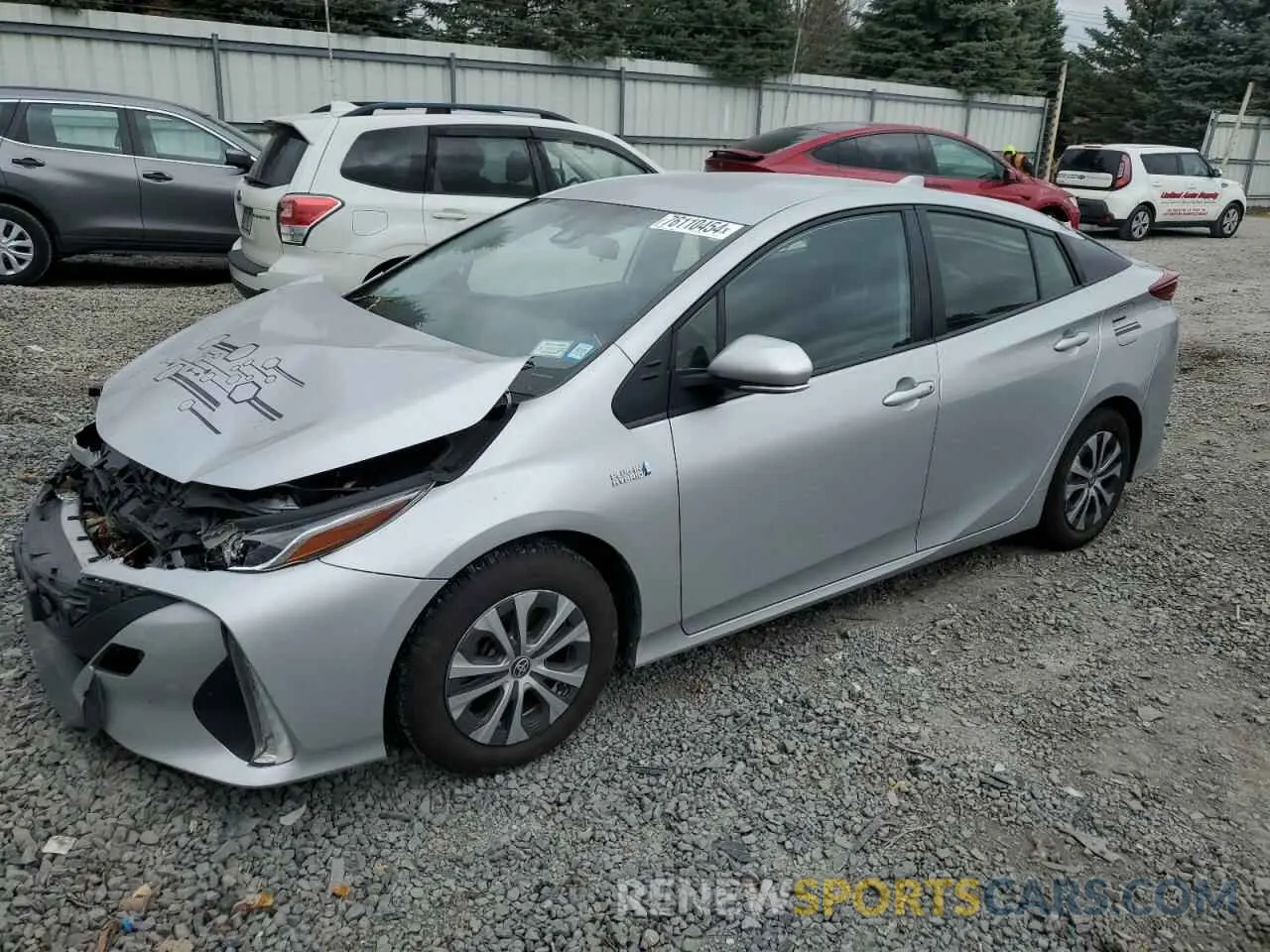 1 Photograph of a damaged car JTDKAMFP8M3194332 TOYOTA PRIUS 2021