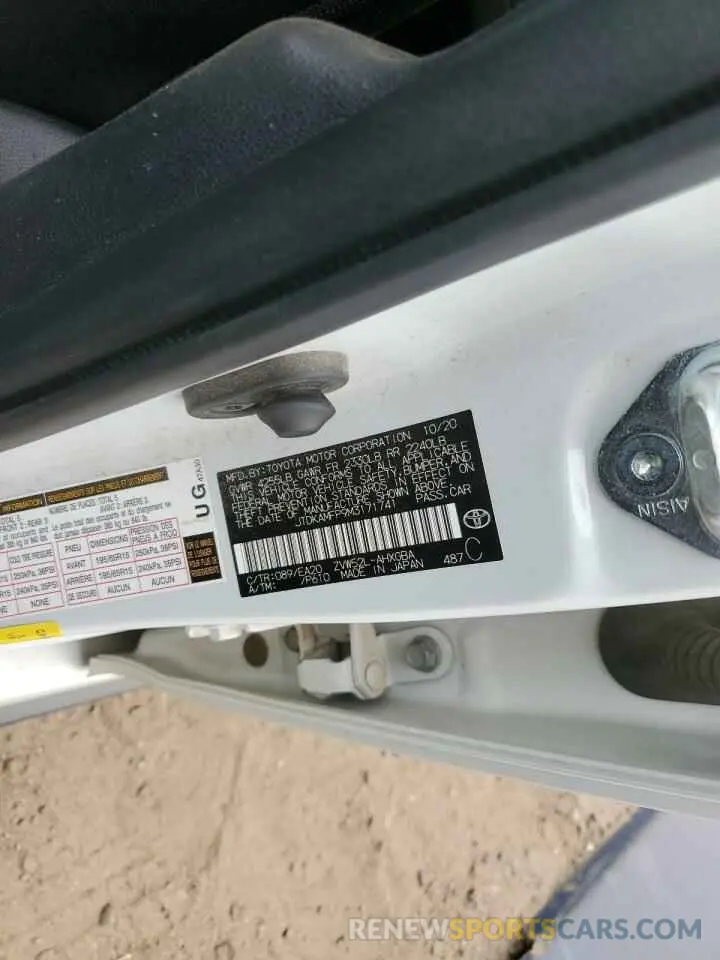 12 Photograph of a damaged car JTDKAMFP9M3171741 TOYOTA PRIUS 2021