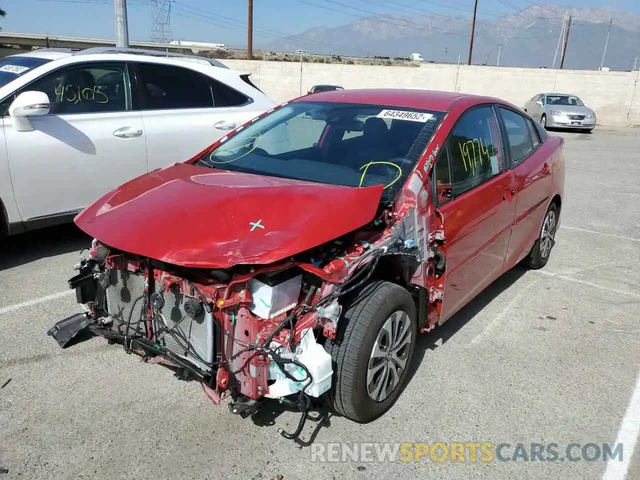 2 Photograph of a damaged car JTDKAMFPXM3189858 TOYOTA PRIUS 2021