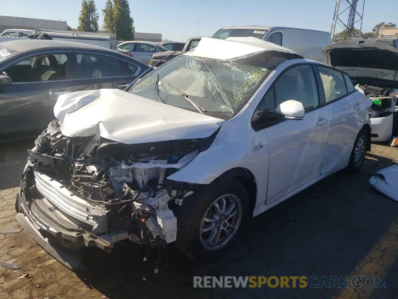 2 Photograph of a damaged car JTDKAMFPXM3191237 TOYOTA PRIUS 2021