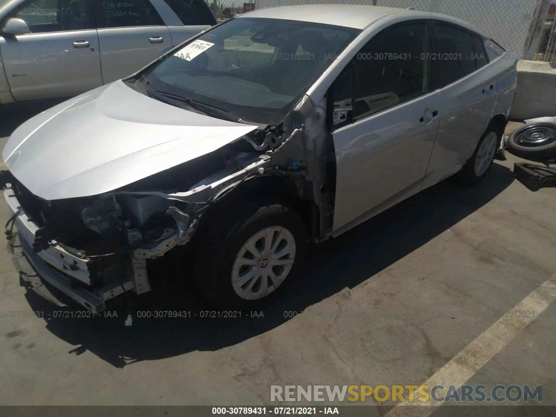 2 Photograph of a damaged car JTDKAMFU0M3127584 TOYOTA PRIUS 2021