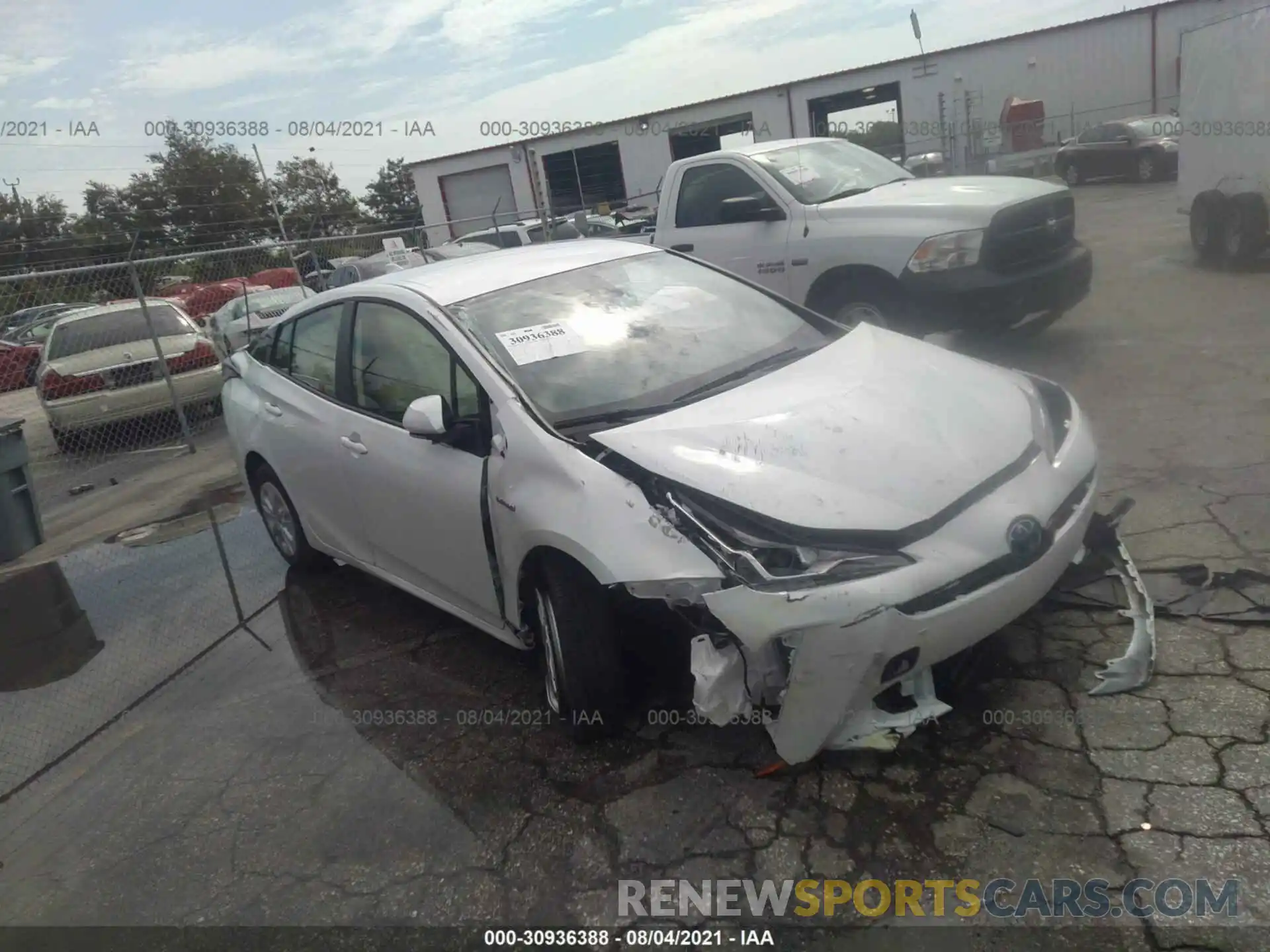 1 Photograph of a damaged car JTDKAMFU0M3145423 TOYOTA PRIUS 2021