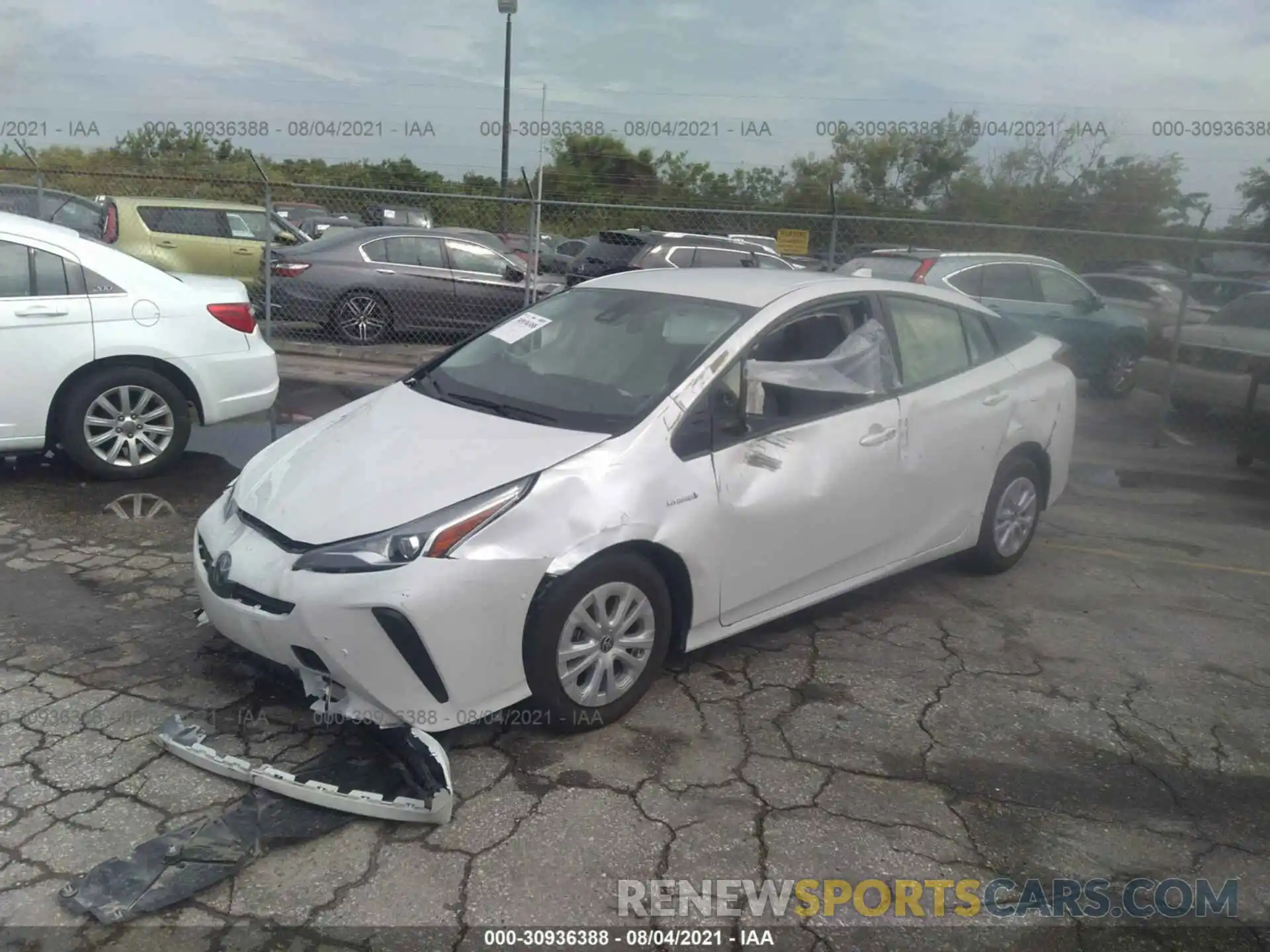 2 Photograph of a damaged car JTDKAMFU0M3145423 TOYOTA PRIUS 2021