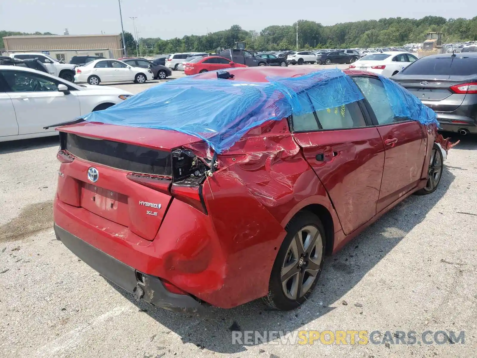 4 Photograph of a damaged car JTDKAMFU1M3133619 TOYOTA PRIUS 2021