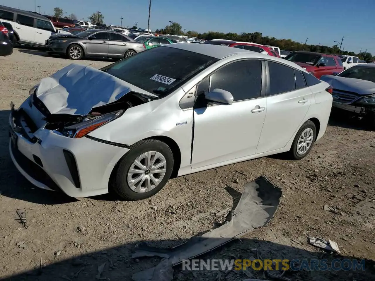 1 Photograph of a damaged car JTDKAMFU2M3147061 TOYOTA PRIUS 2021