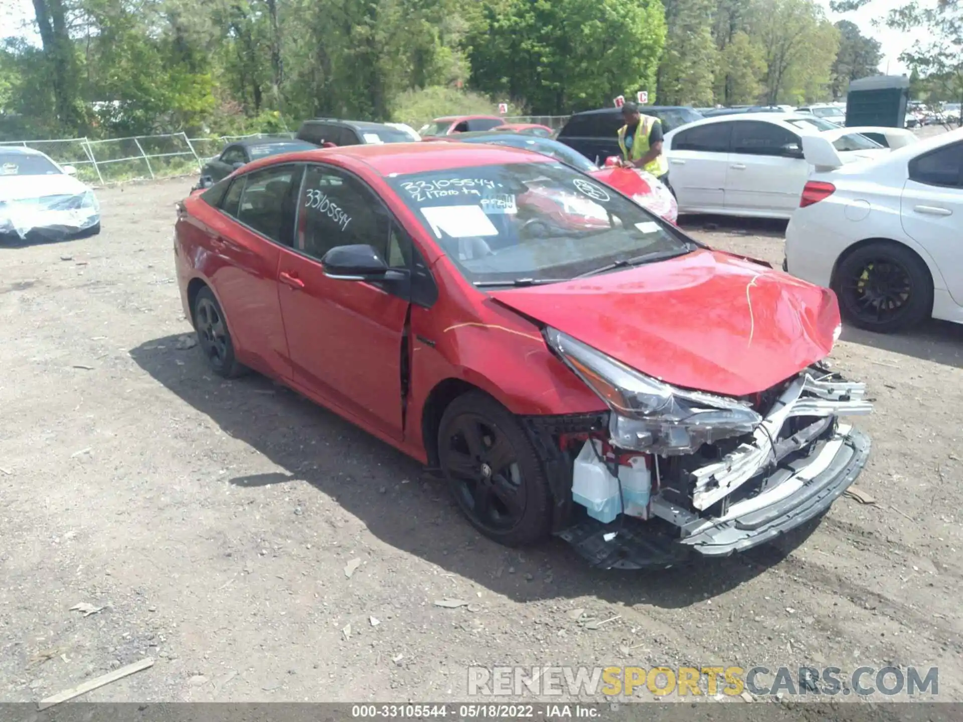 1 Photograph of a damaged car JTDKAMFU3M3129071 TOYOTA PRIUS 2021