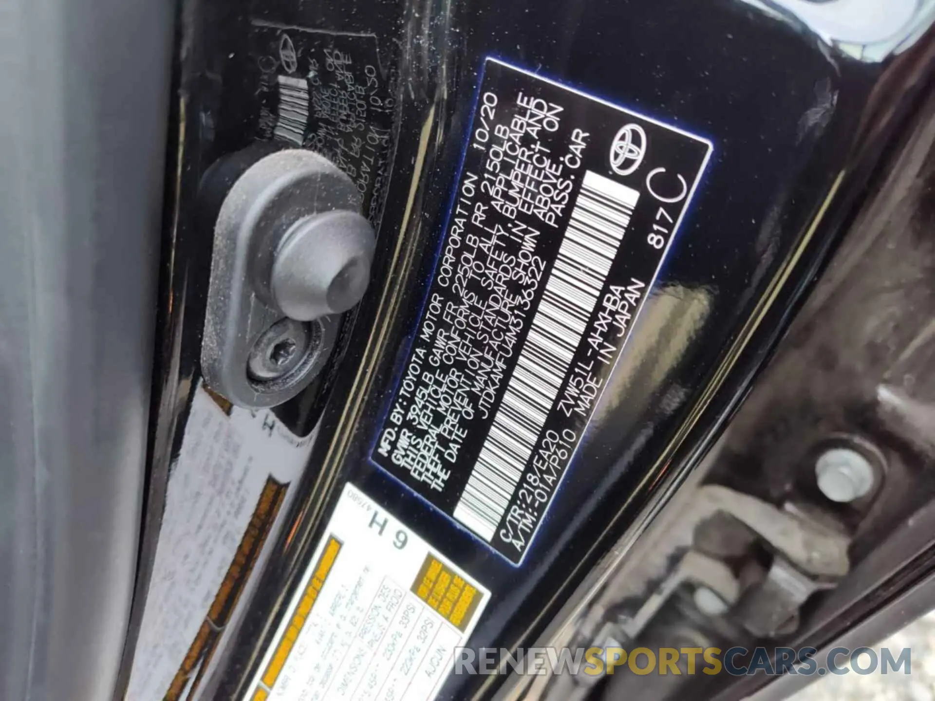 8 Photograph of a damaged car JTDKAMFU4M3136322 TOYOTA PRIUS 2021