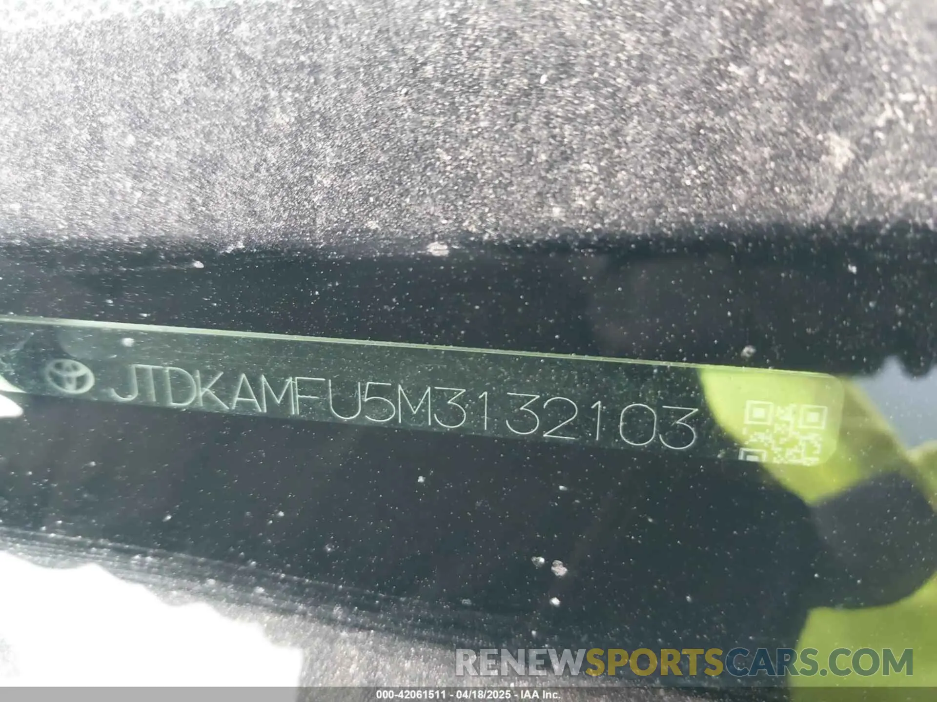 9 Photograph of a damaged car JTDKAMFU5M3132103 TOYOTA PRIUS 2021