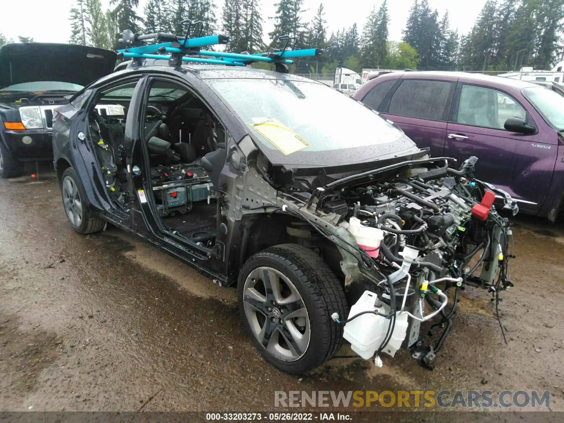 1 Photograph of a damaged car JTDKAMFU5M3136085 TOYOTA PRIUS 2021