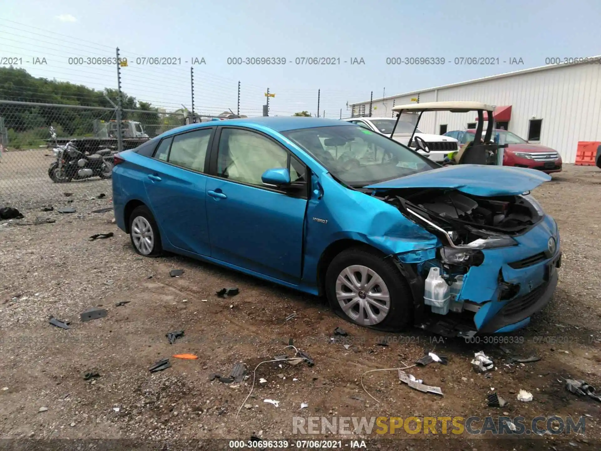 1 Photograph of a damaged car JTDKAMFU5M3141030 TOYOTA PRIUS 2021