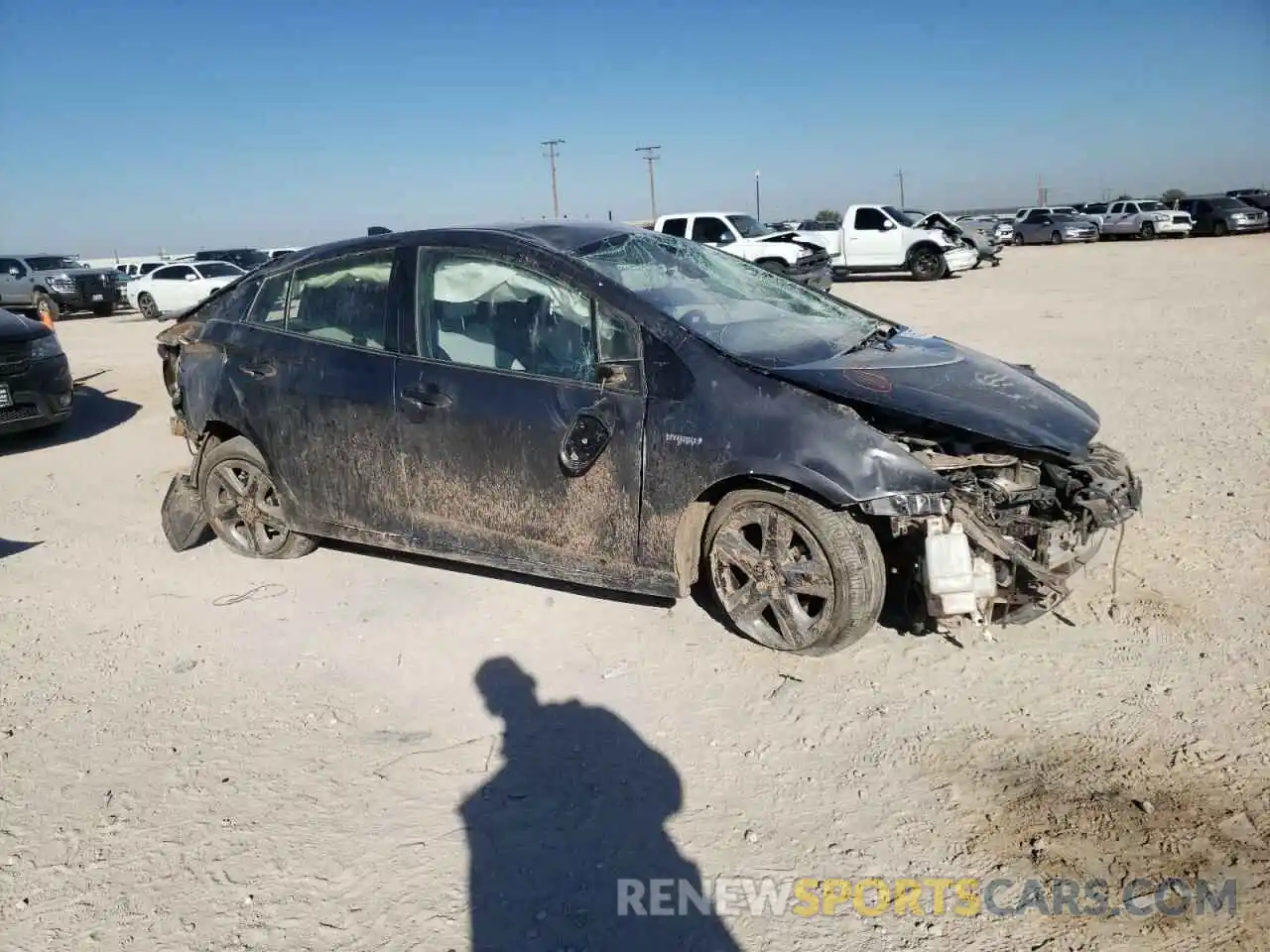 1 Photograph of a damaged car JTDKAMFU6M3138024 TOYOTA PRIUS 2021