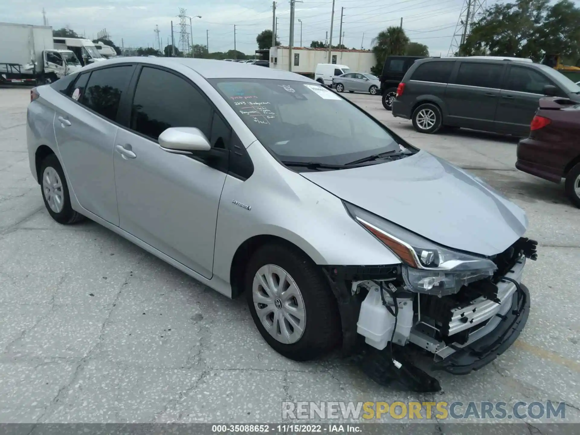 1 Photograph of a damaged car JTDKAMFU6M3139528 TOYOTA PRIUS 2021