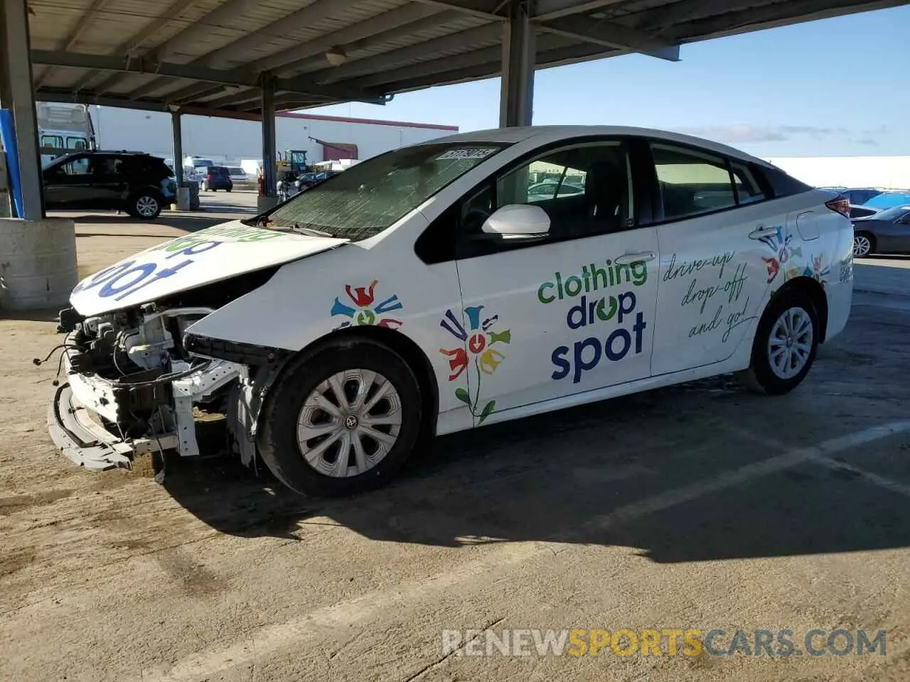 1 Photograph of a damaged car JTDKAMFU6M3152103 TOYOTA PRIUS 2021