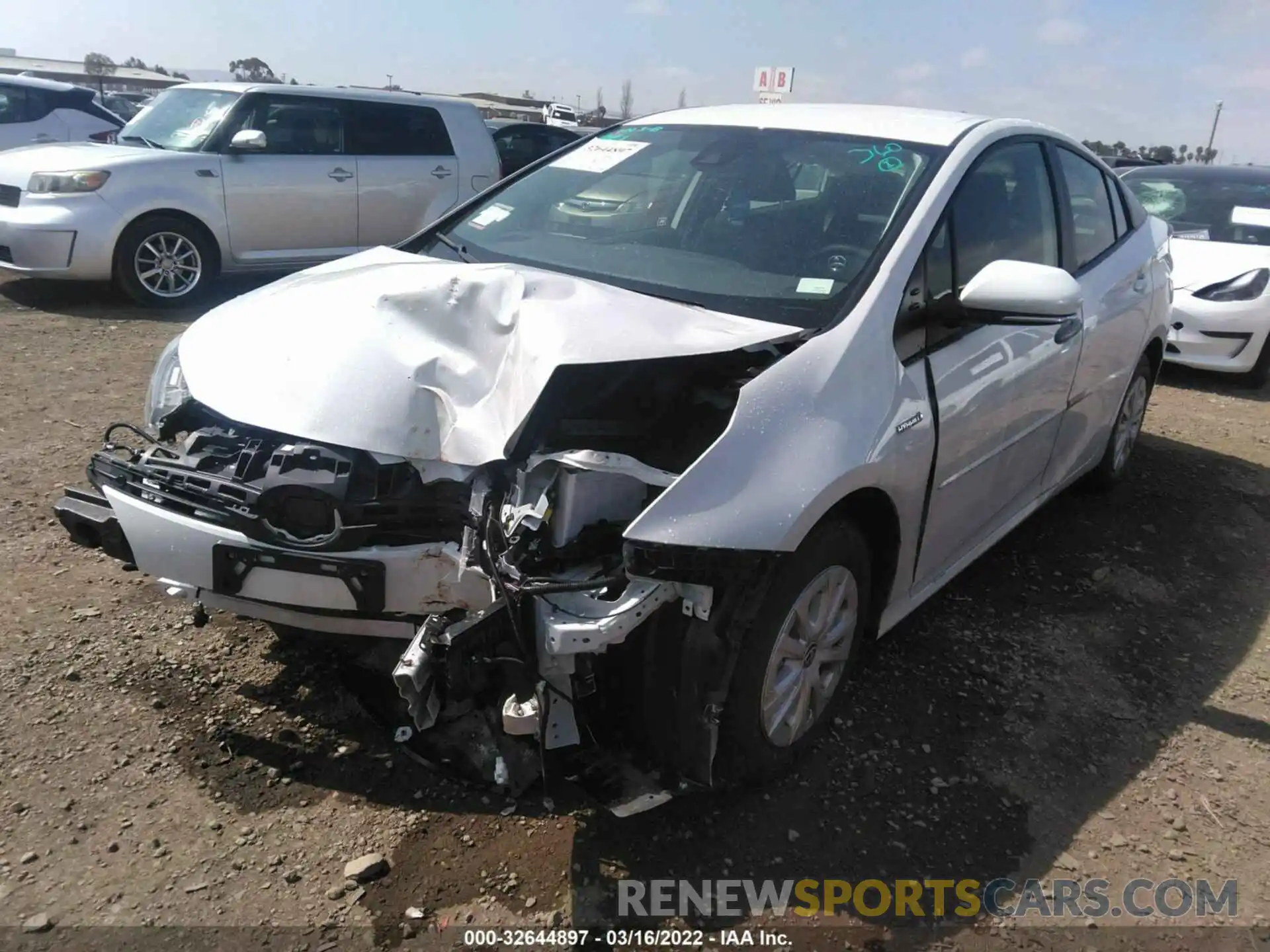 2 Photograph of a damaged car JTDKAMFU7M3142079 TOYOTA PRIUS 2021