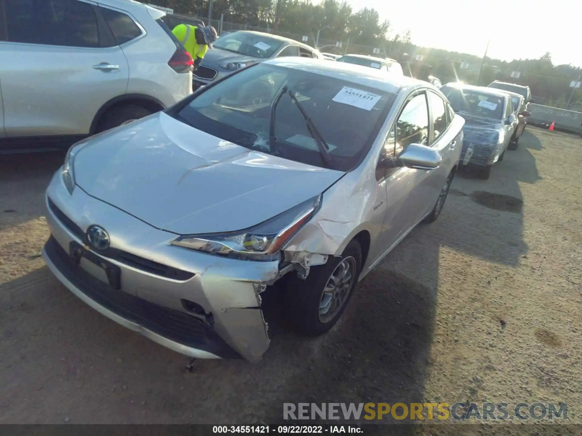 2 Photograph of a damaged car JTDKAMFU7M3142714 TOYOTA PRIUS 2021