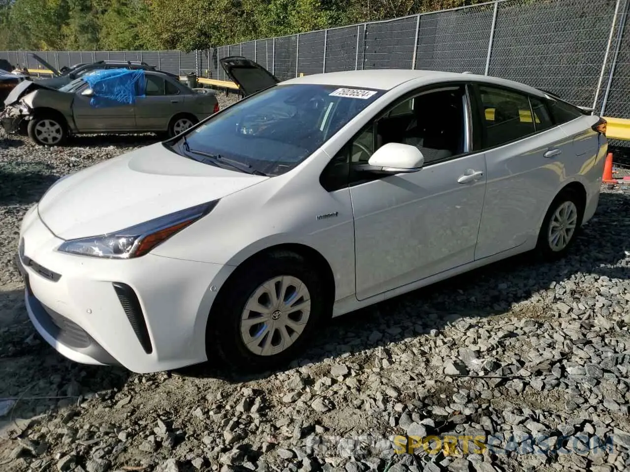 1 Photograph of a damaged car JTDKAMFU9M3144044 TOYOTA PRIUS 2021