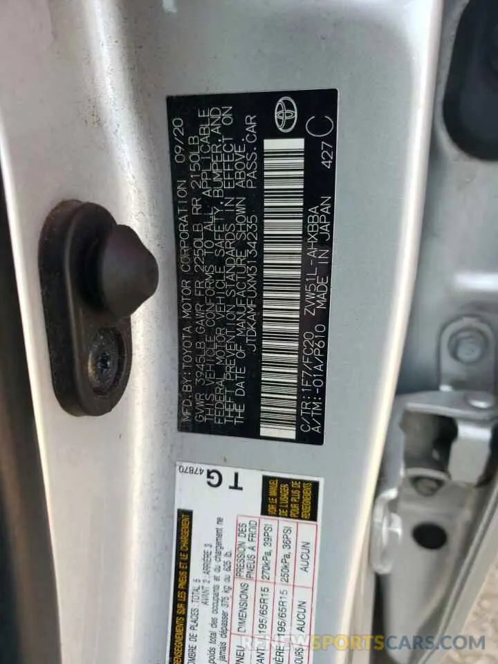 12 Photograph of a damaged car JTDKAMFUXM3134235 TOYOTA PRIUS 2021