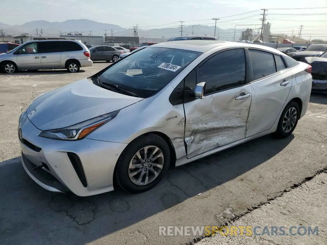 1 Photograph of a damaged car JTDKAMFUXM3134364 TOYOTA PRIUS 2021