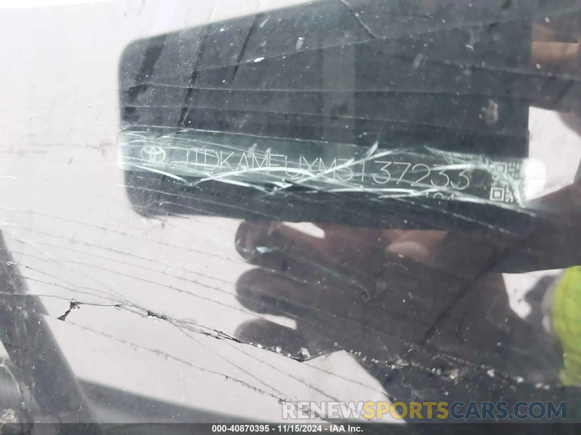 9 Photograph of a damaged car JTDKAMFUXM3137233 TOYOTA PRIUS 2021