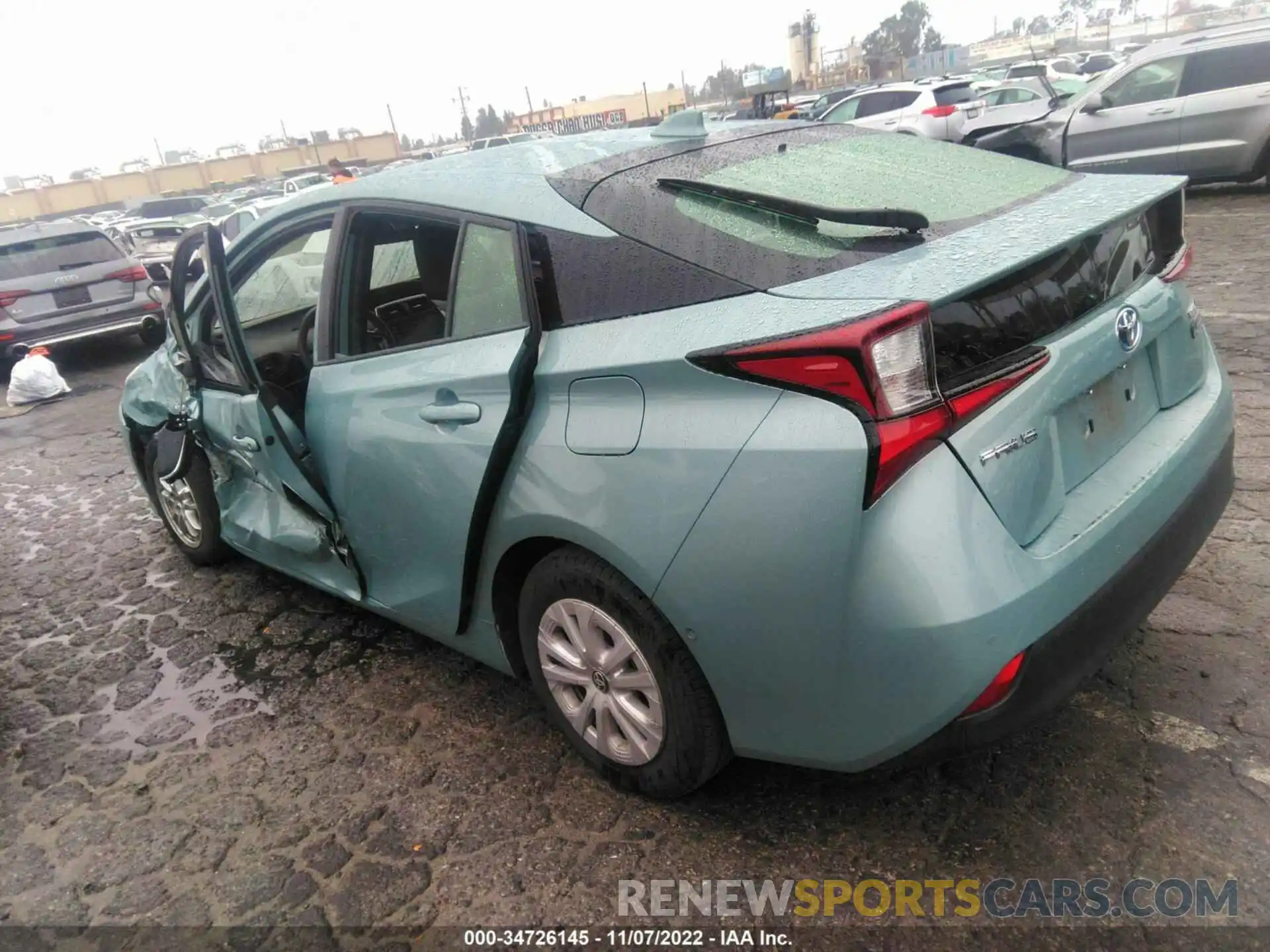 3 Photograph of a damaged car JTDKAMFUXM3137393 TOYOTA PRIUS 2021