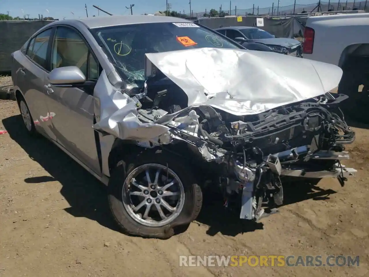 1 Photograph of a damaged car JTDKAMFUXM3140715 TOYOTA PRIUS 2021