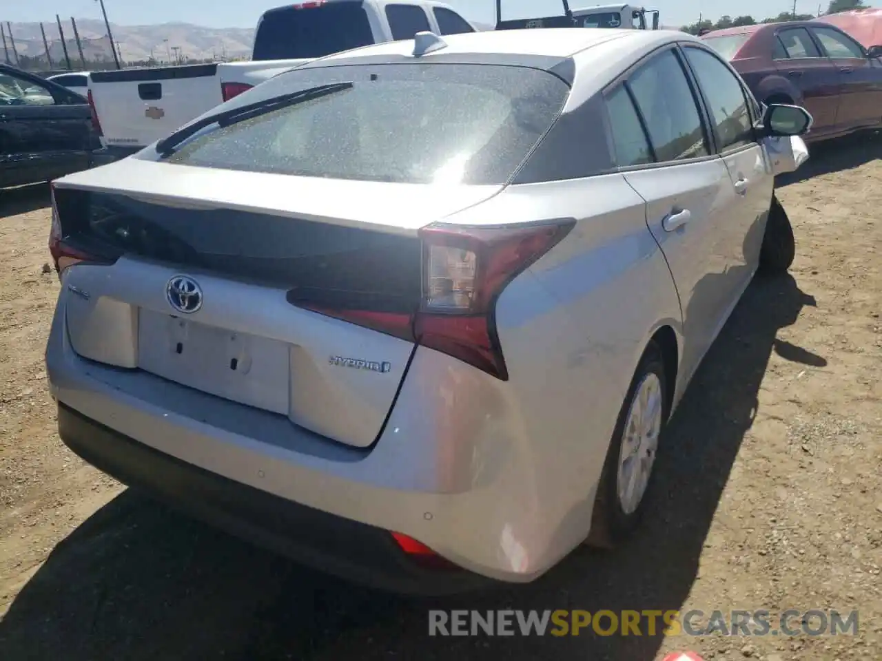 4 Photograph of a damaged car JTDKAMFUXM3140715 TOYOTA PRIUS 2021