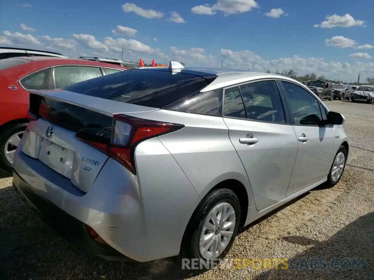 4 Photograph of a damaged car JTDKAMFUXM3141444 TOYOTA PRIUS 2021