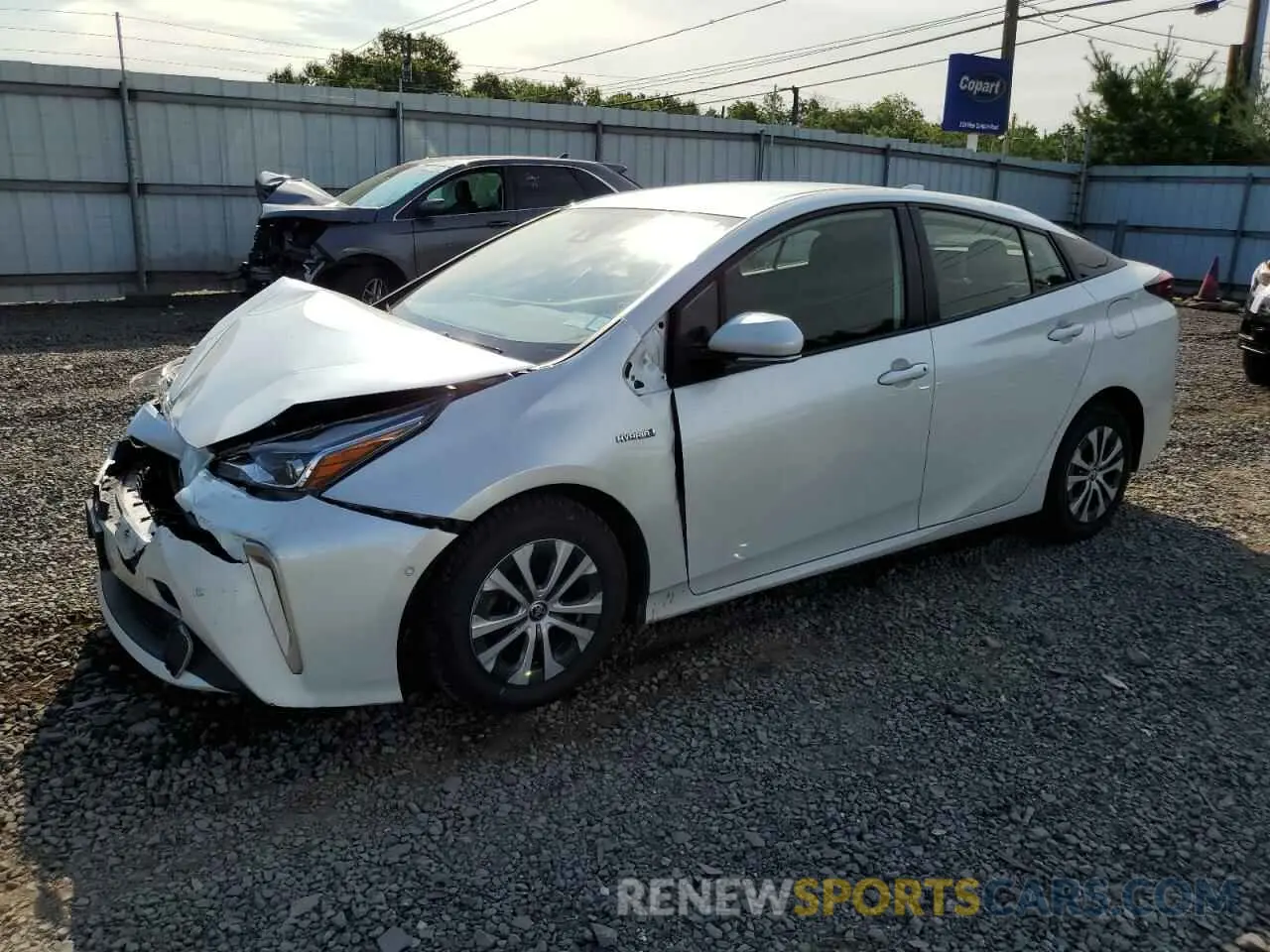 1 Photograph of a damaged car JTDL9MFU1M3031184 TOYOTA PRIUS 2021
