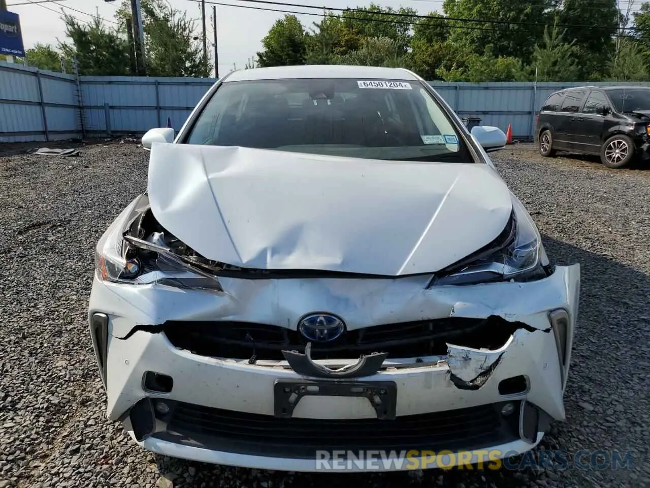5 Photograph of a damaged car JTDL9MFU1M3031184 TOYOTA PRIUS 2021