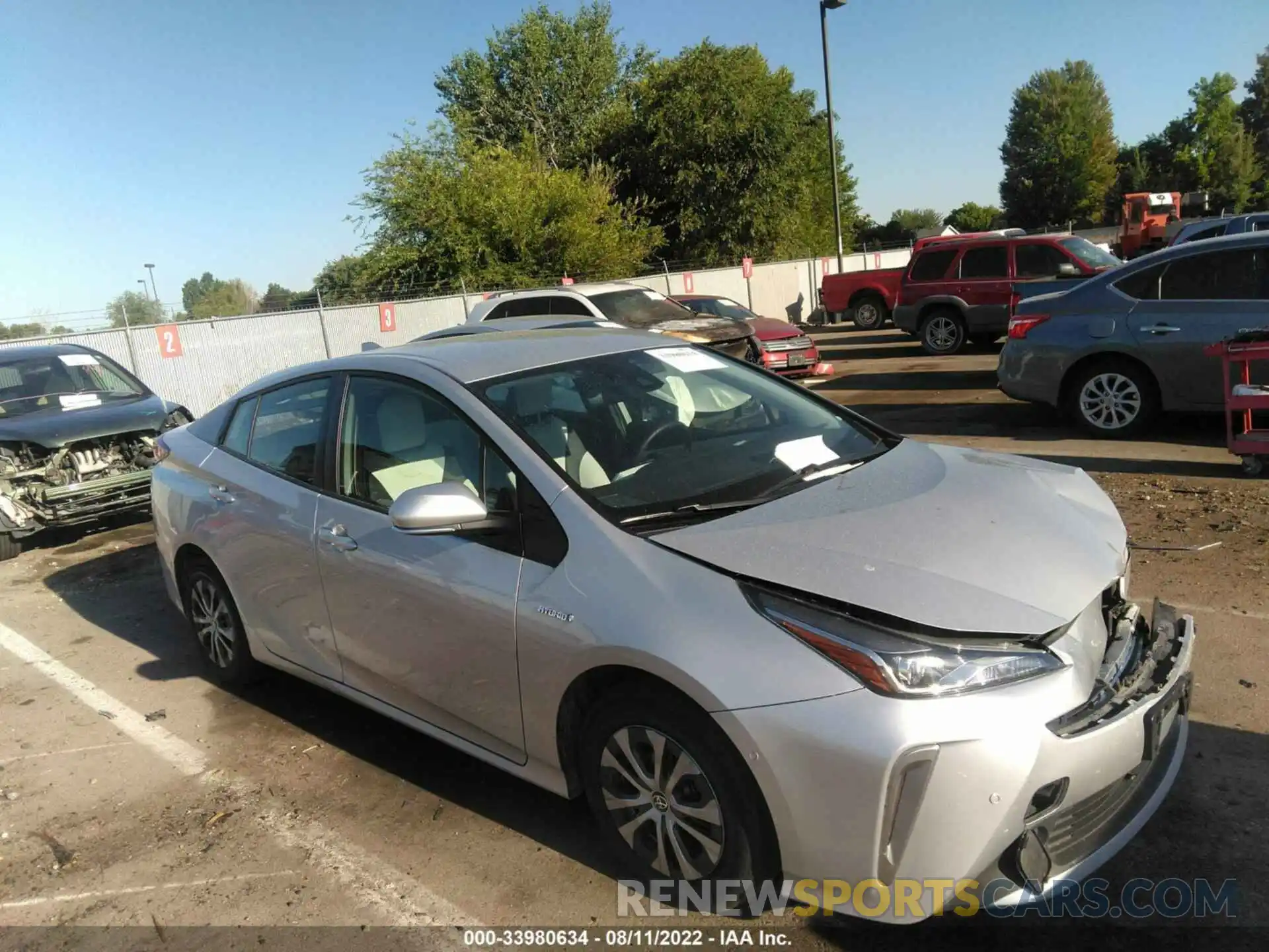 1 Photograph of a damaged car JTDL9MFU3M3028982 TOYOTA PRIUS 2021