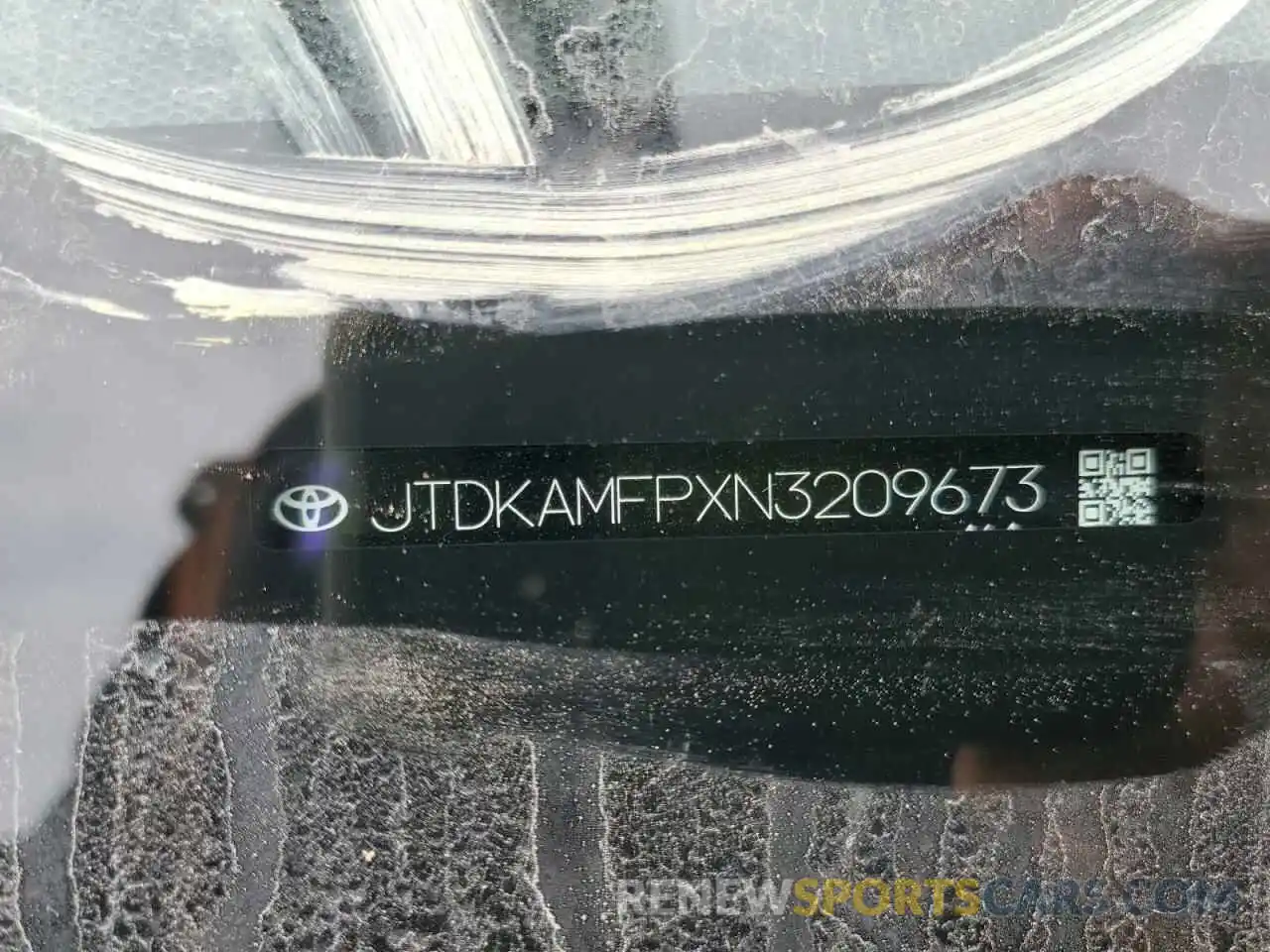 10 Photograph of a damaged car JTDKAMFPXN3209673 TOYOTA PRIUS 2022