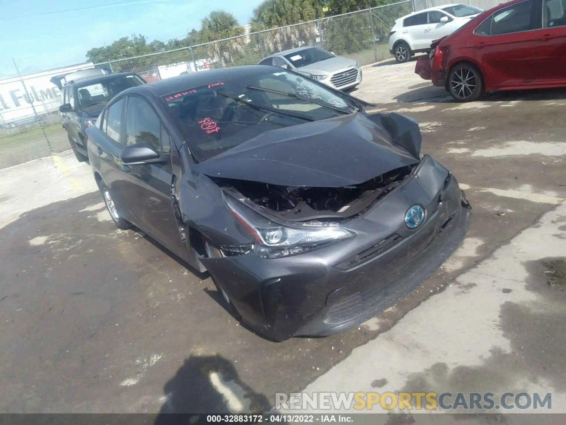 1 Photograph of a damaged car JTDKAMFU0N3160165 TOYOTA PRIUS 2022