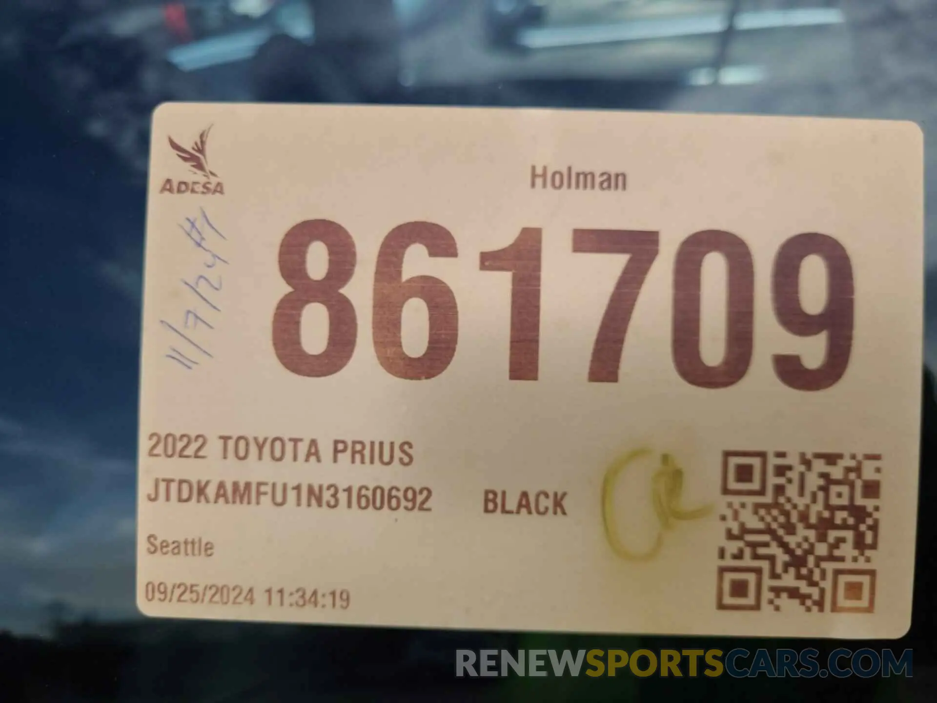 3 Photograph of a damaged car JTDKAMFU1N3160692 TOYOTA PRIUS 2022