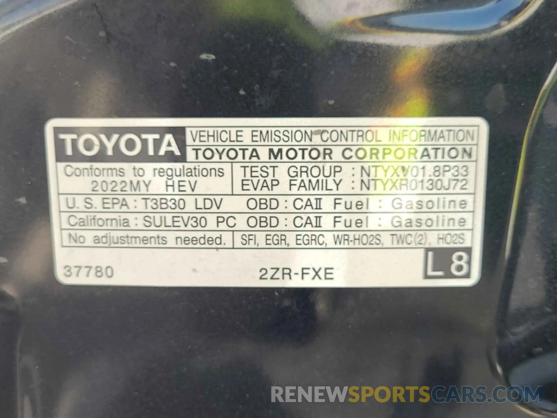 27 Photograph of a damaged car JTDKAMFU1N3160966 TOYOTA PRIUS 2022