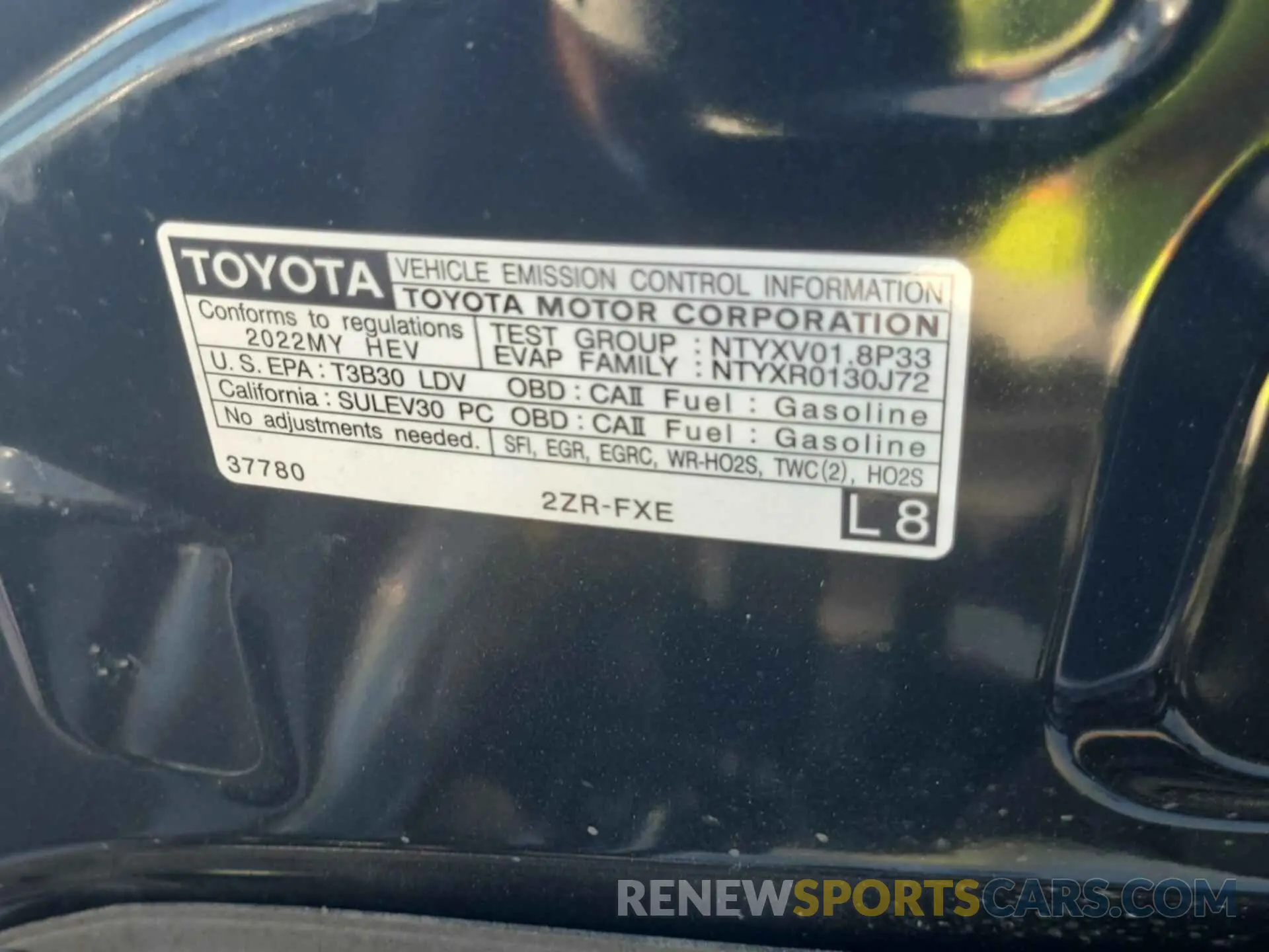 10 Photograph of a damaged car JTDKAMFU2N3160796 TOYOTA PRIUS 2022