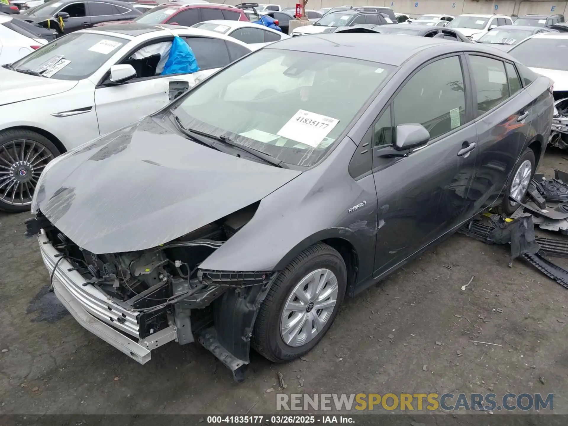 2 Photograph of a damaged car JTDKAMFU3N3174447 TOYOTA PRIUS 2022