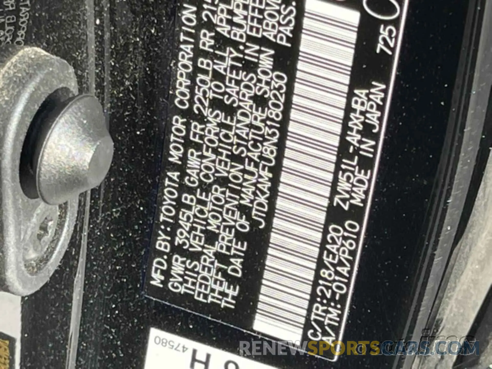 8 Photograph of a damaged car JTDKAMFU8N3180230 TOYOTA PRIUS 2022