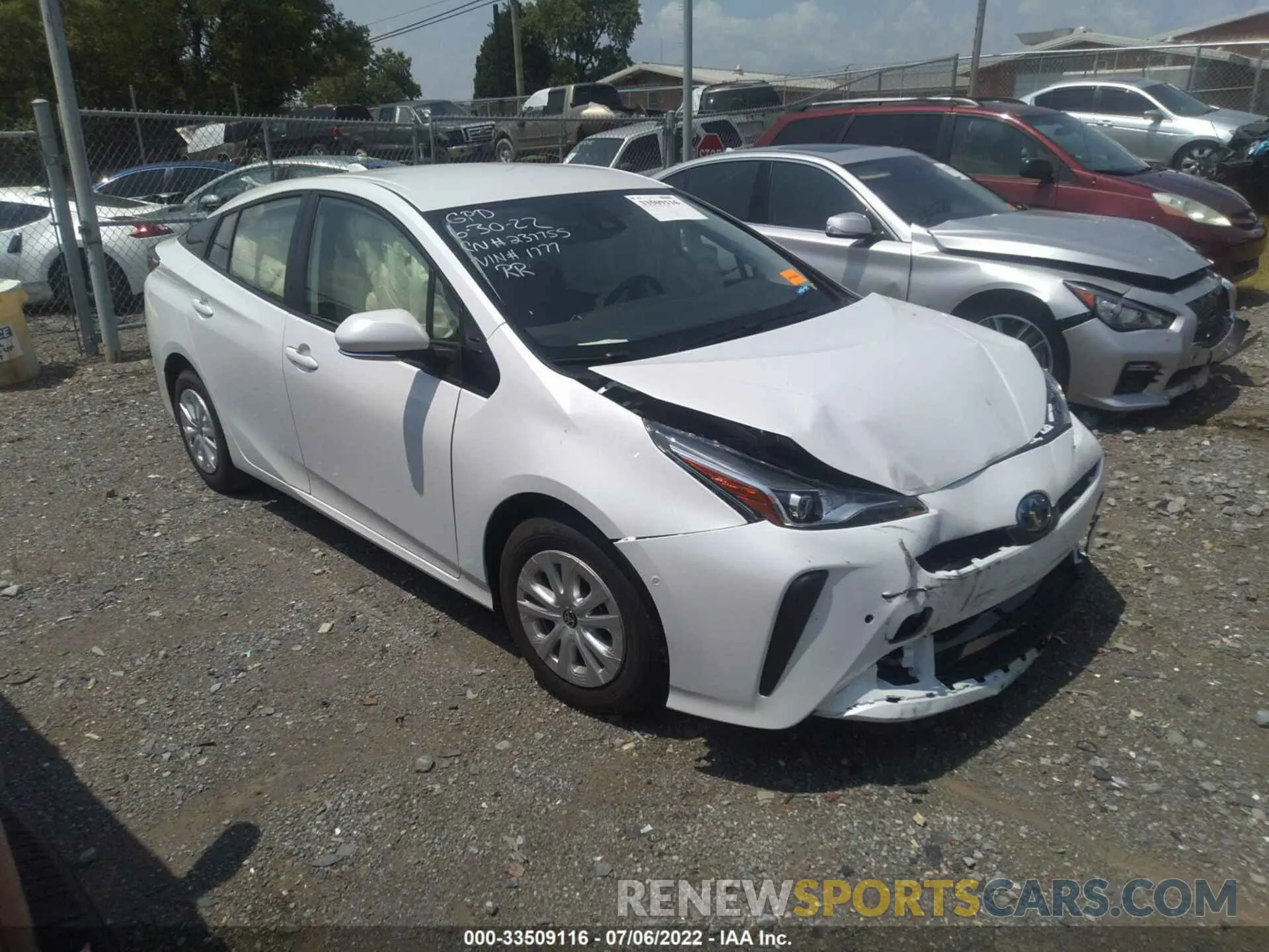 1 Photograph of a damaged car JTDKAMFU9N3171777 TOYOTA PRIUS 2022