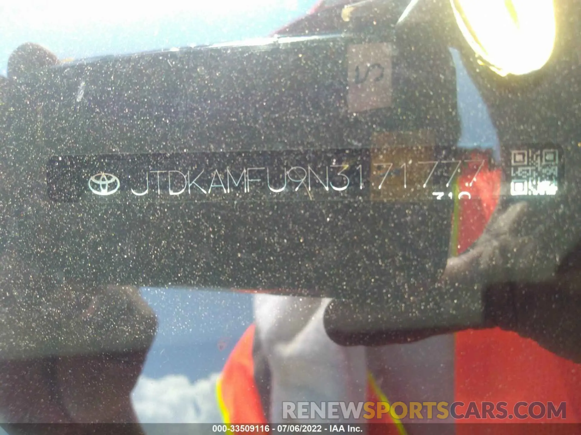 9 Photograph of a damaged car JTDKAMFU9N3171777 TOYOTA PRIUS 2022