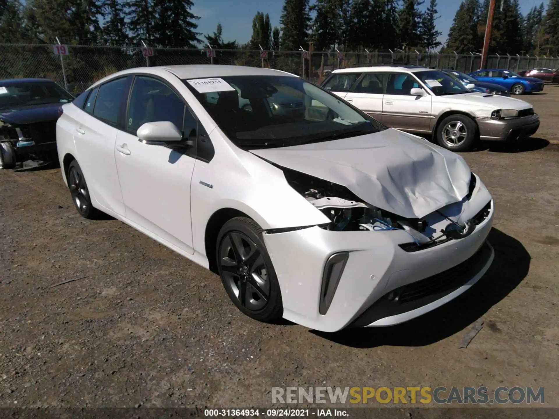 1 Photograph of a damaged car JTDKAMFUXN3154311 TOYOTA PRIUS 2022